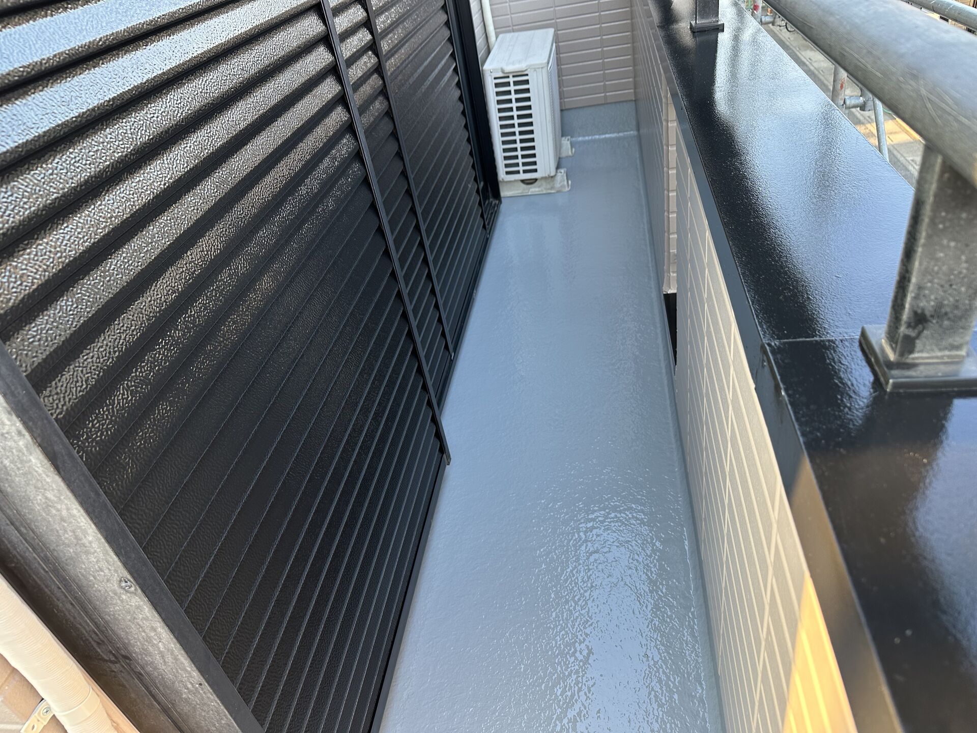 野田市で外壁塗装と一緒に行うベランダ防水の塗り替え｜雨漏り対策でお客様に喜ばれました